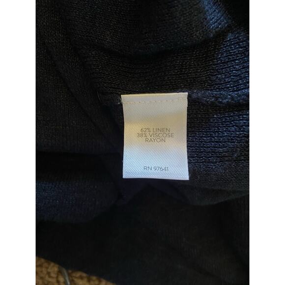 J Jill Navy Blue Linen Viscose Vneck Sheer Dress Swim Coverup Womens Small - Picture 7 of 7